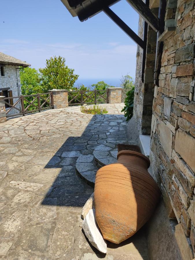 Villa Cozy Blue Stone House With A Great Sea View. Tsagkarada Exterior foto